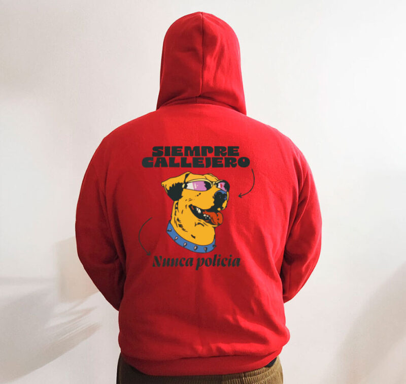 Moletom com capuz - Siempre Callejero, nunca policia - Imagem 5