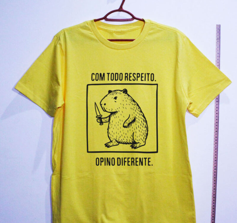 Camiseta - Com todo respeito, opino diferente - Imagem 8