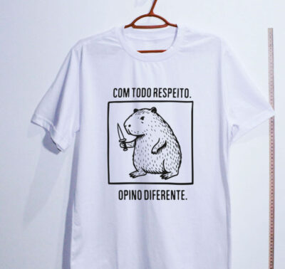 Camiseta Oversized - Com todo respeito, opino diferente