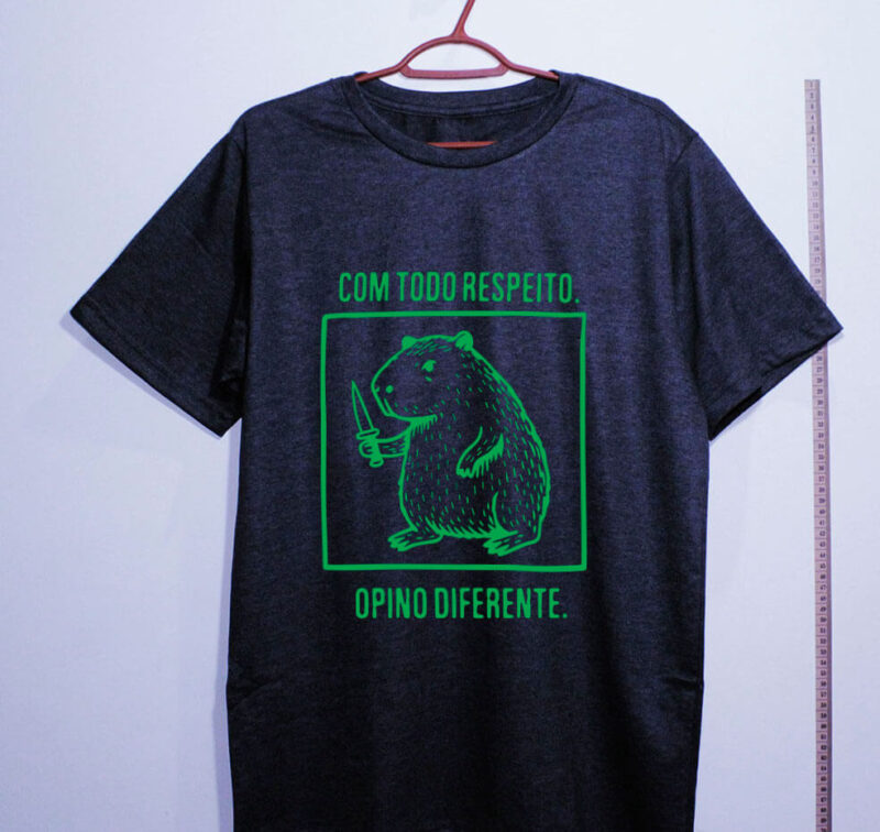 Camiseta - Com todo respeito, opino diferente - Imagem 6