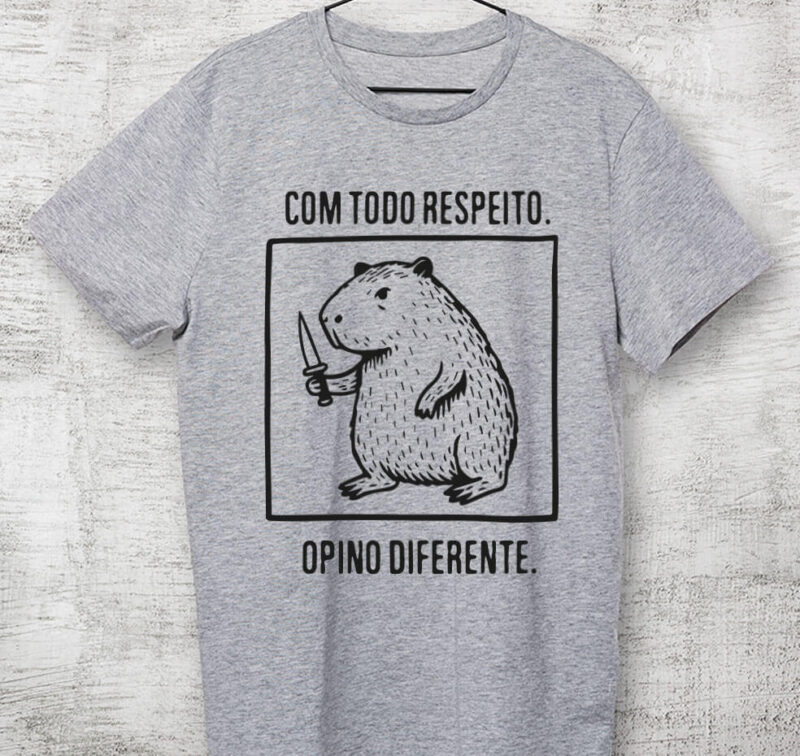 Camiseta - Com todo respeito, opino diferente - Imagem 5