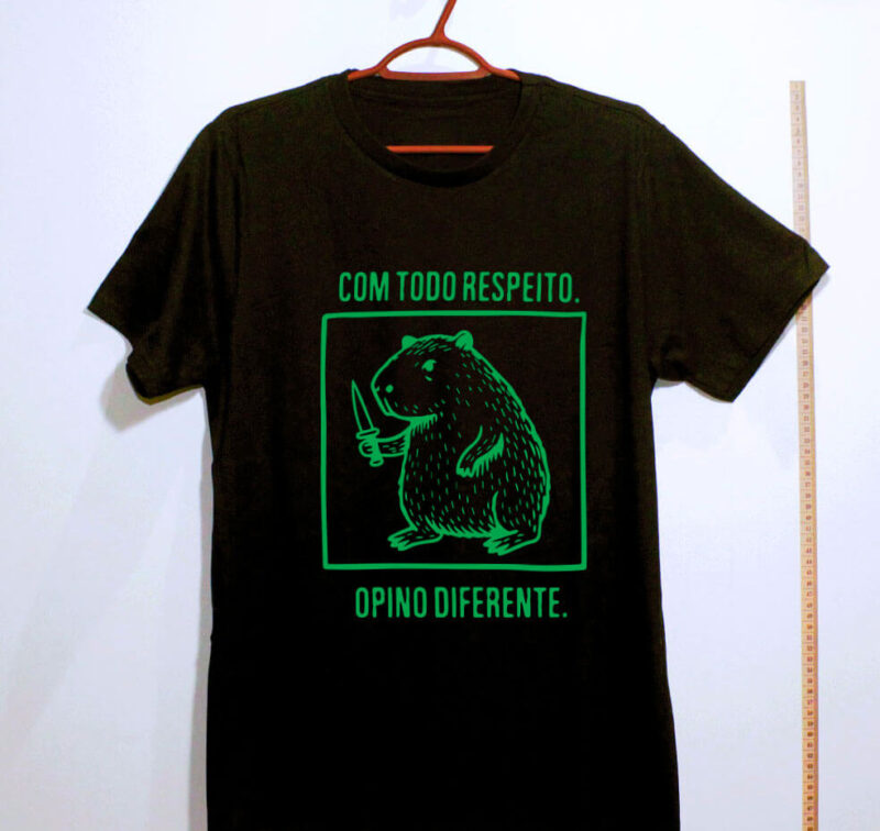 Camiseta - Com todo respeito, opino diferente - Imagem 4