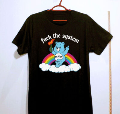 Camiseta Oversized - Fuck the system