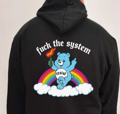 Moletom com capuz - Fuck the system