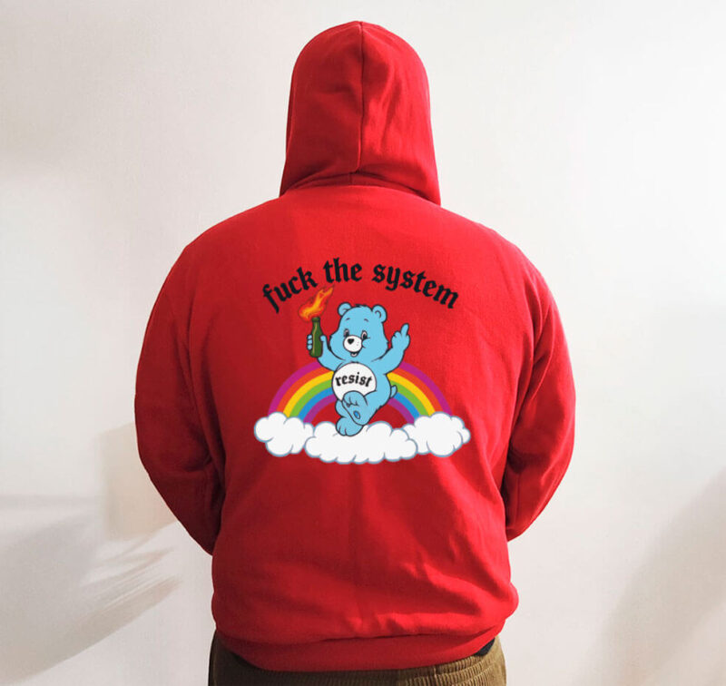 Moletom com capuz - Fuck the system - Imagem 2