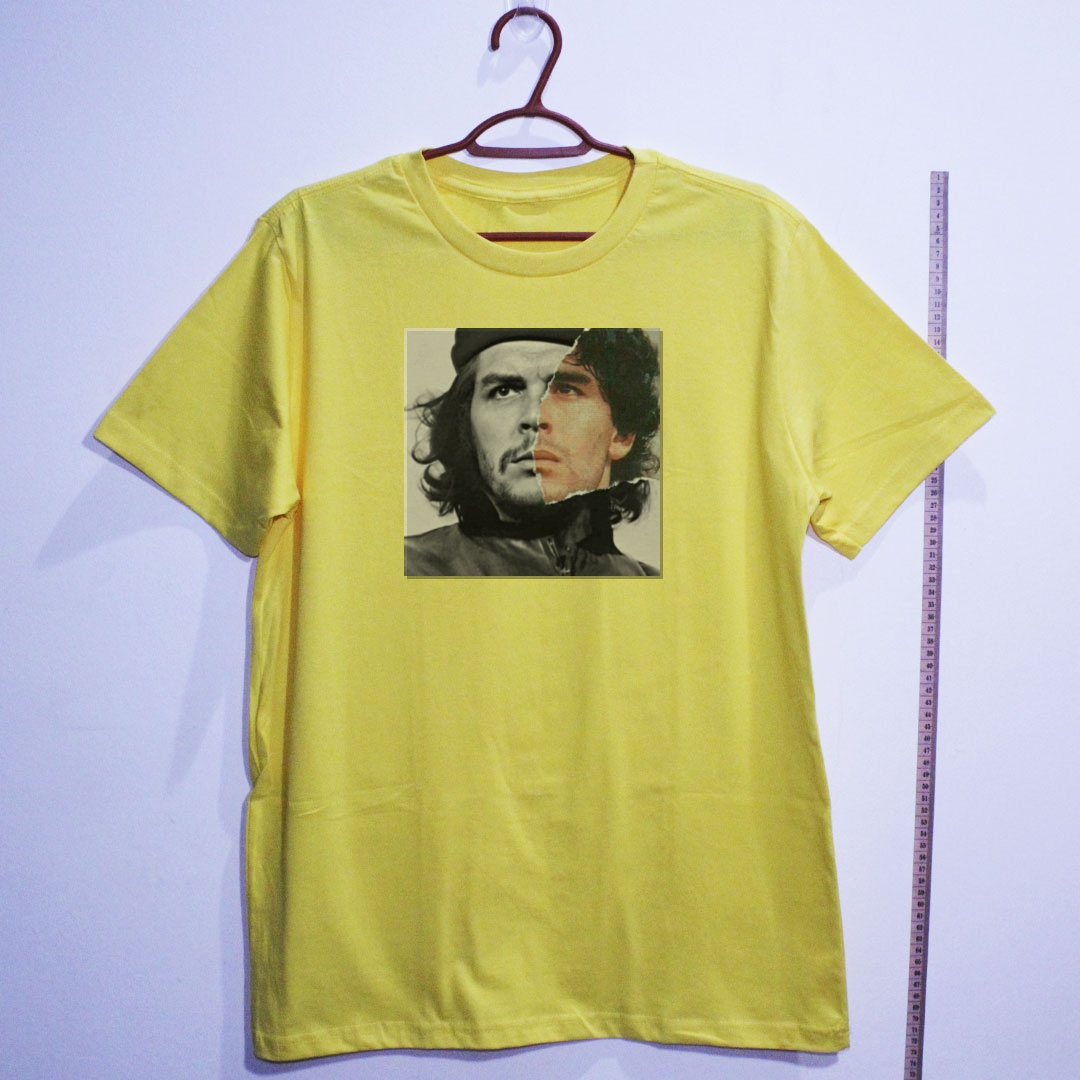 Camiseta_algodao_amarelo_que_isso_camarada_-_Che_e_Maradona_-_Duas_Lendas | Che e Maradona - Duas Lendas