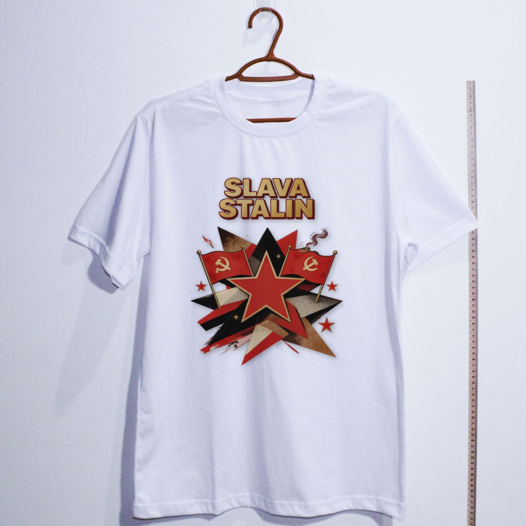 Camiseta_algodao_branco_que_isso_camarada_-_Slava-Stalin | Slava-Stalin