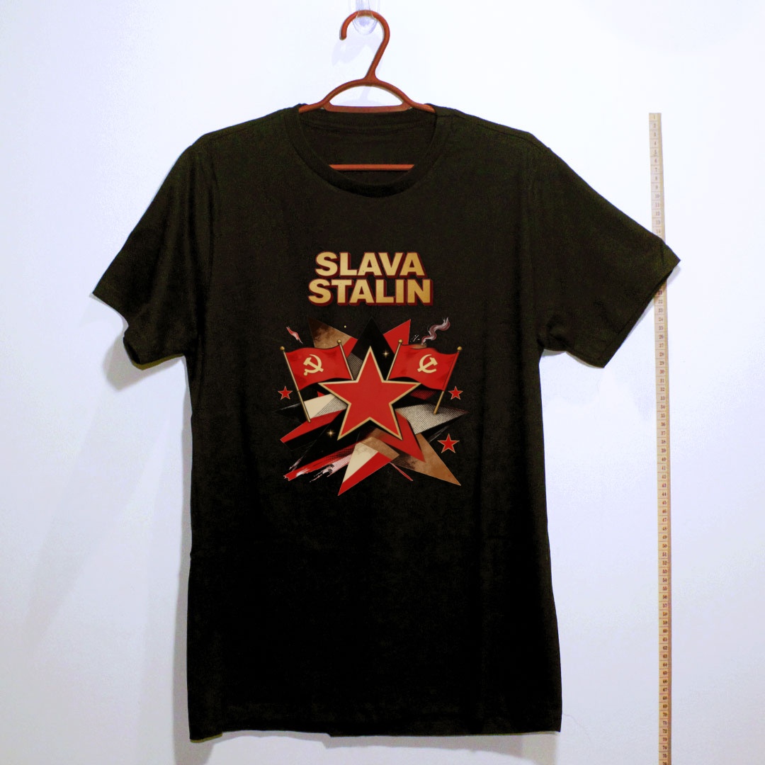 Camiseta_algodao_preto_que_isso_camarada_-_Slava-Stalin | Slava-Stalin