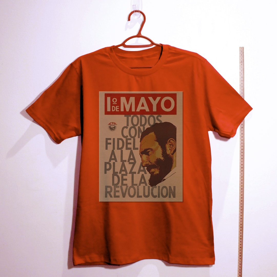 Camiseta_algodao_vermelho_que_isso_camarada_-_1o_de_Maio_Todos_com_Fidel_na_Praca_da_Revolucao | Todos com Fidel na Praça da Revolução