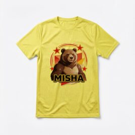 Camiseta_dry_fit_amarelo_que_isso_camarada_-_Urso-Misha | Urso-Misha