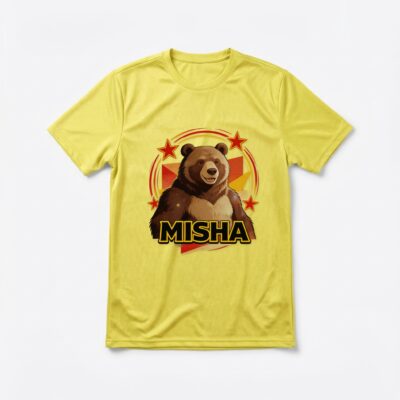 Camiseta_dry_fit_amarelo_que_isso_camarada_-_Urso-Misha | Urso-Misha