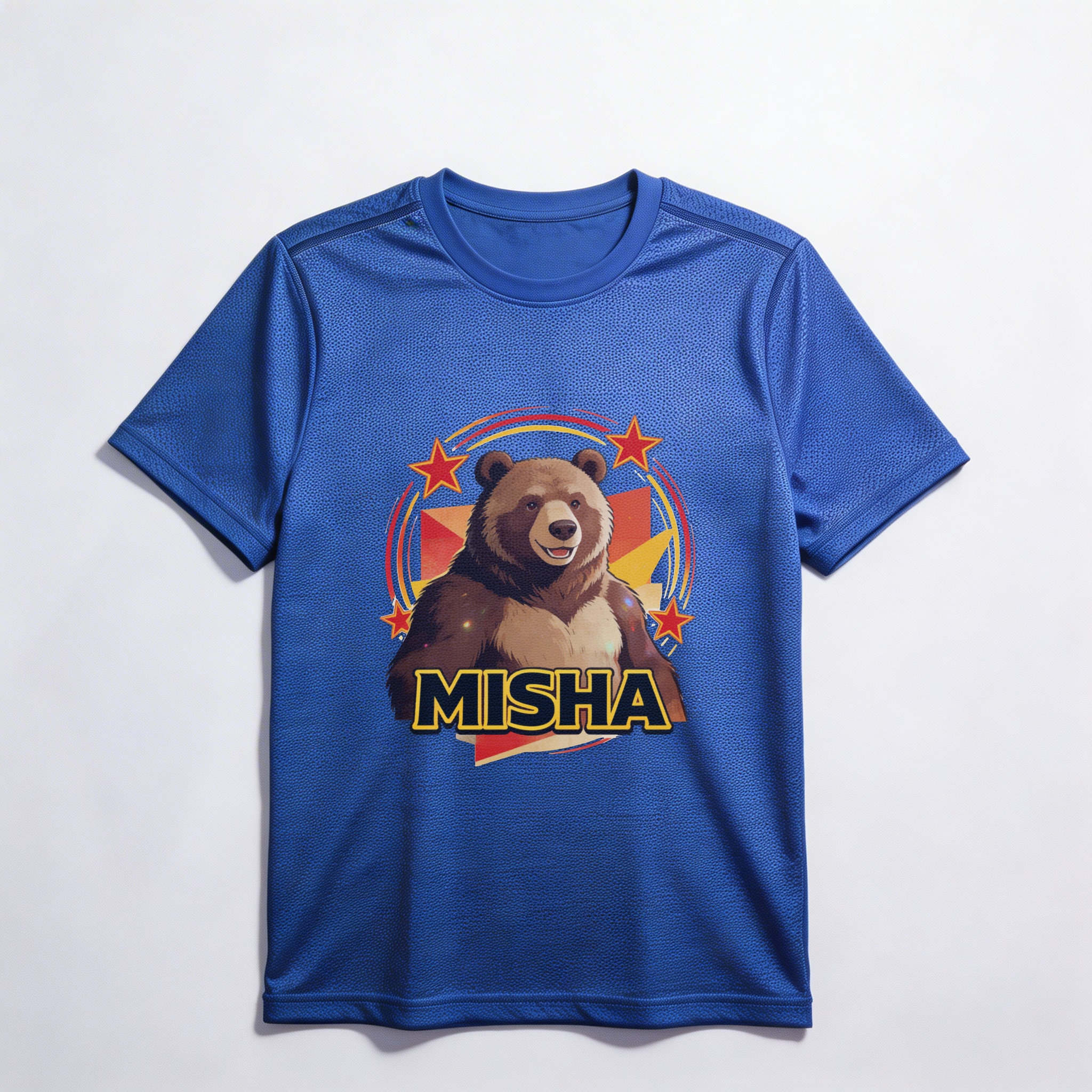 Camiseta_dry_fit_azul_que_isso_camarada_-_Urso-Misha | Urso-Misha