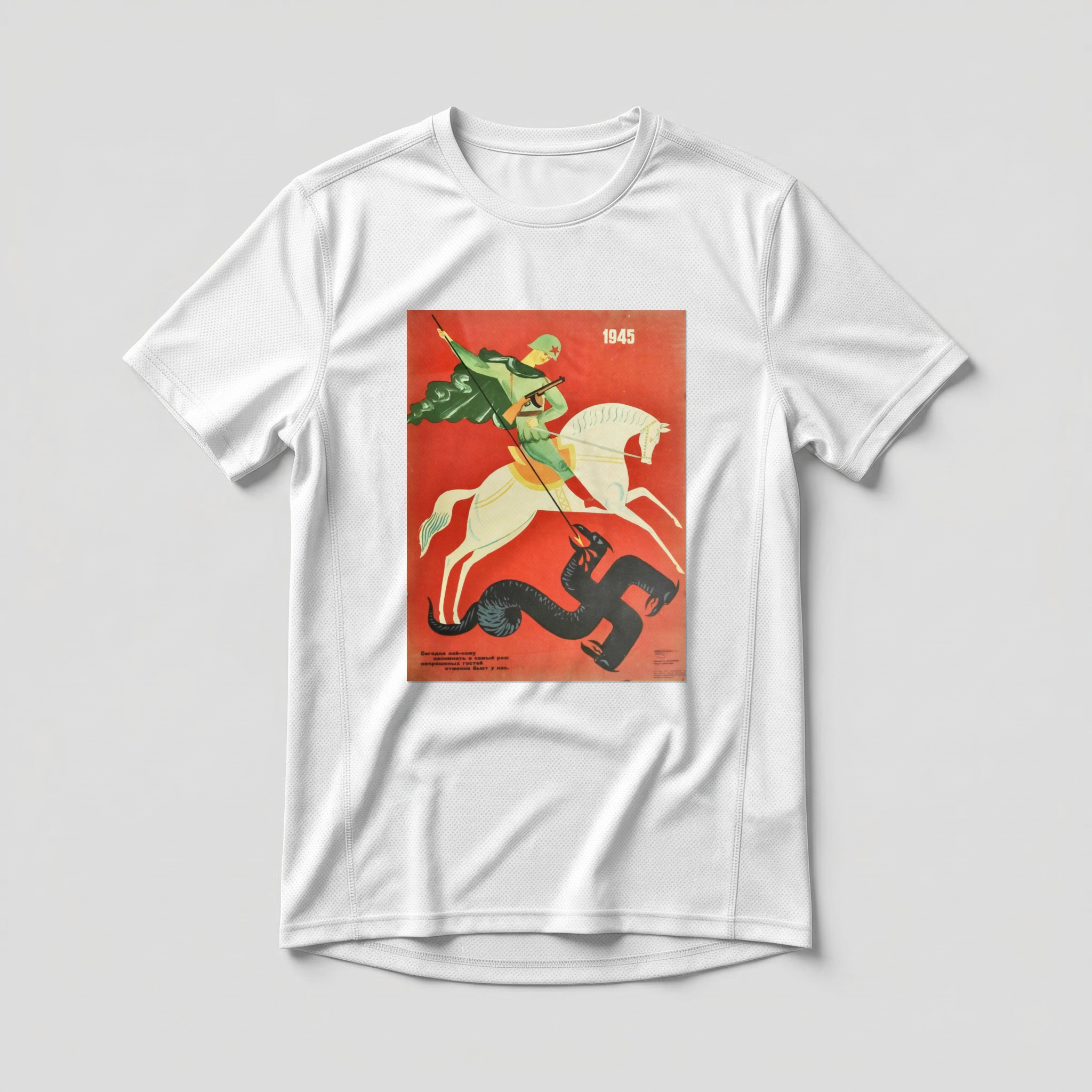 Camiseta_dry_fit_branco_que_isso_camarada_-_Sao-Jorge---1945-por-V-Menshikov | São-Jorge---1945-por-V.-Menshikov