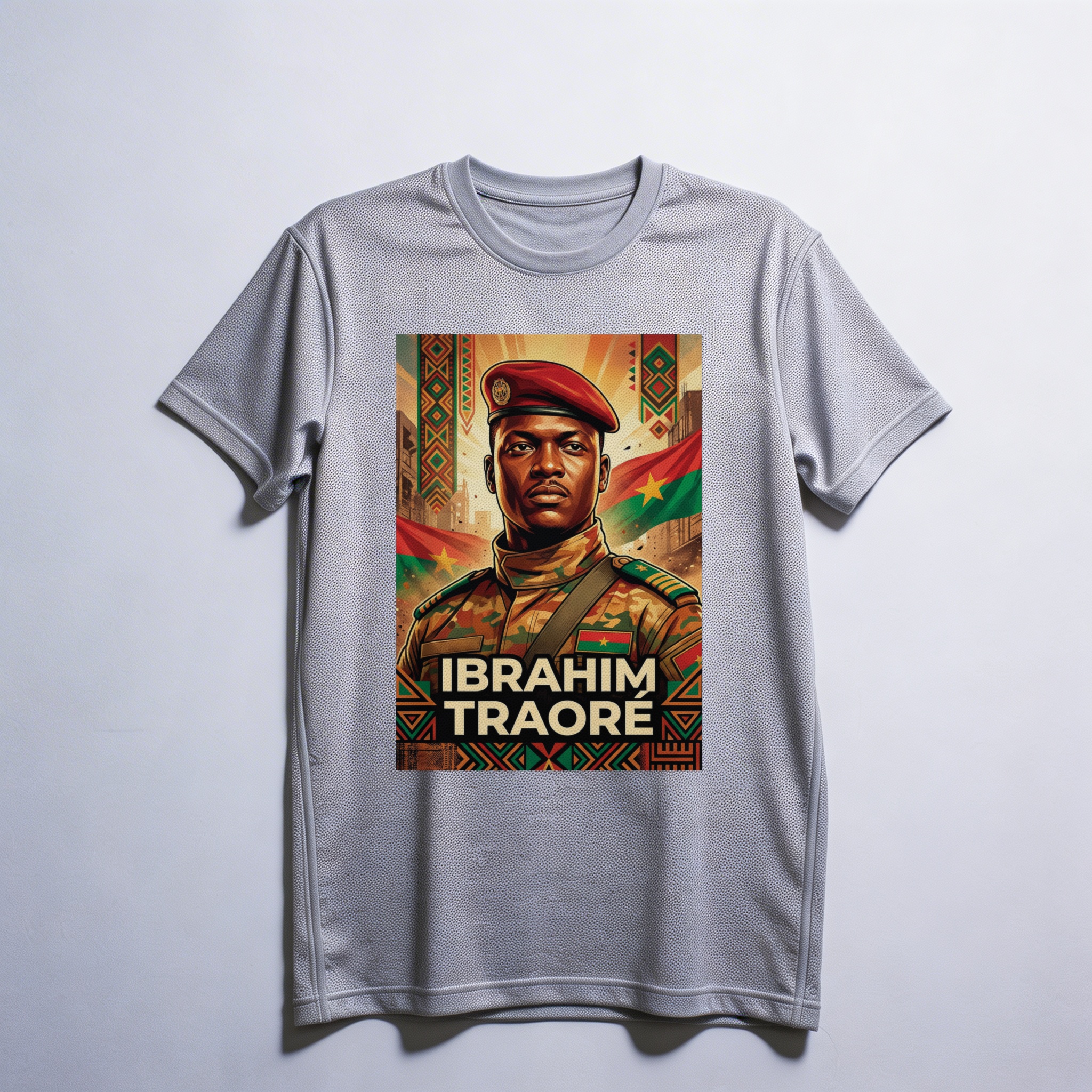 Camiseta_dry_fit_cinza_claro_que_isso_camarada_-_Ibrahim_Traore | Ibrahim Traoré