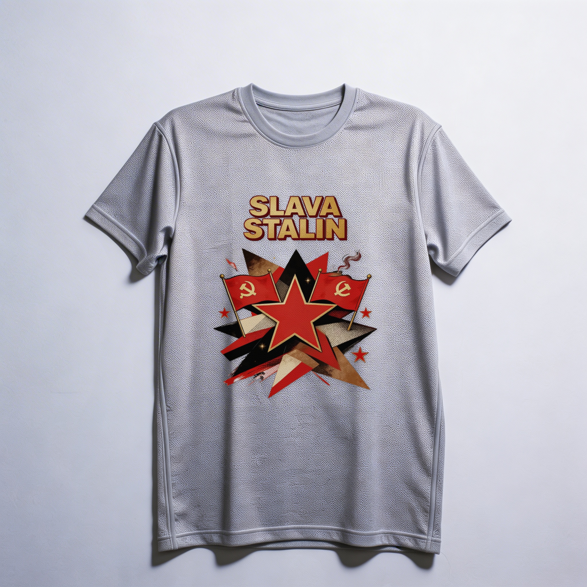 Camiseta_dry_fit_cinza_claro_que_isso_camarada_-_Slava-Stalin | Slava-Stalin