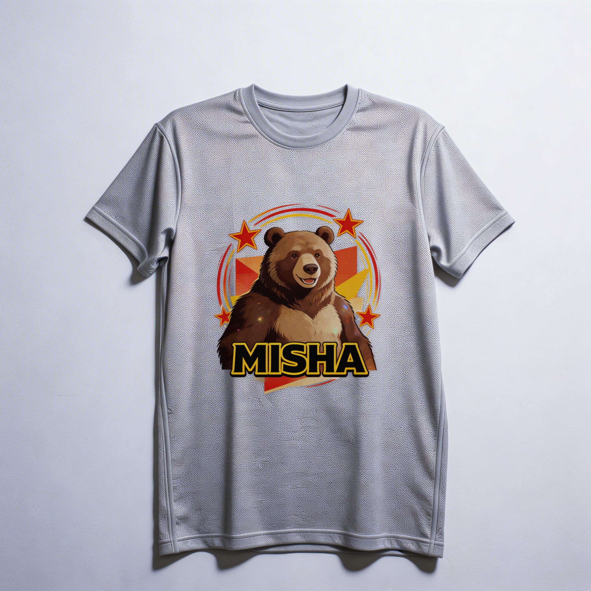 Camiseta_dry_fit_cinza_claro_que_isso_camarada_-_Urso-Misha | Urso-Misha