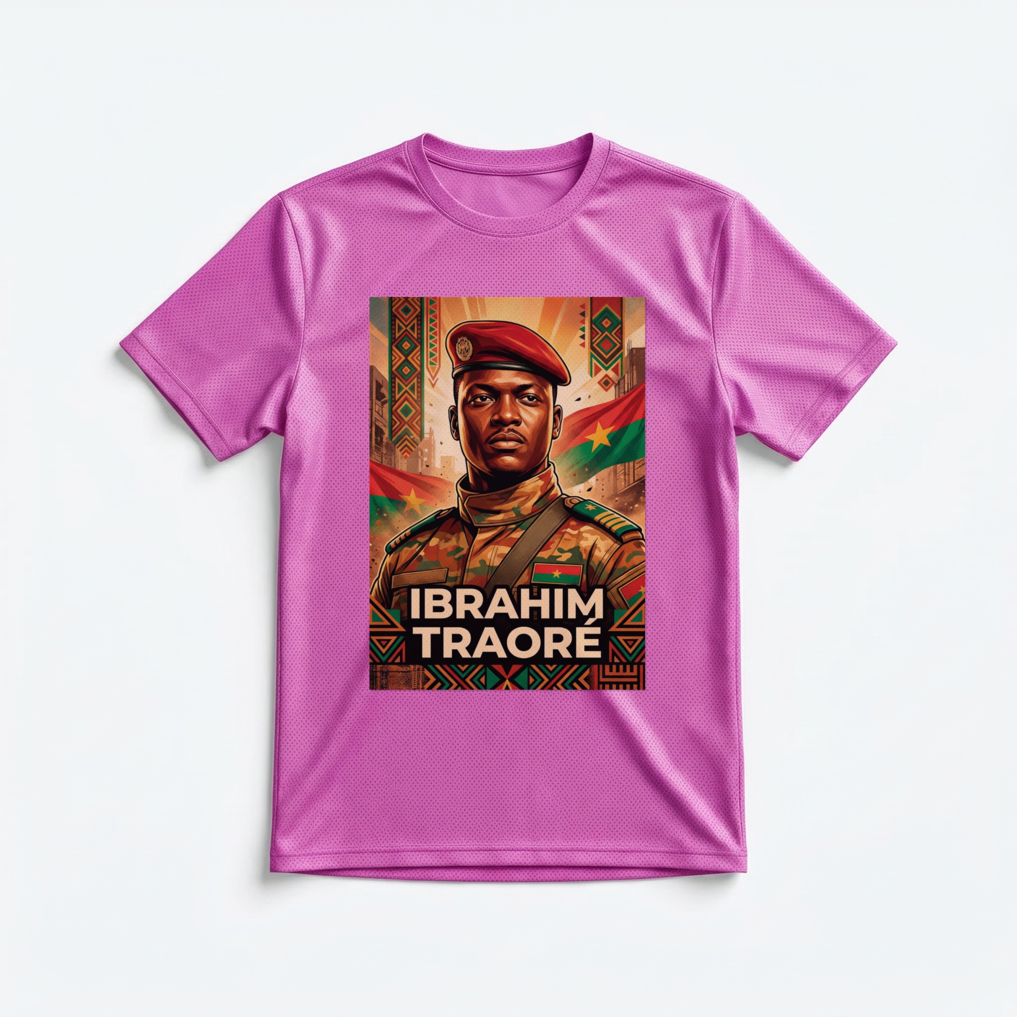 Camiseta_dry_fit_rosa_que_isso_camarada_-_Ibrahim_Traore | Ibrahim Traoré