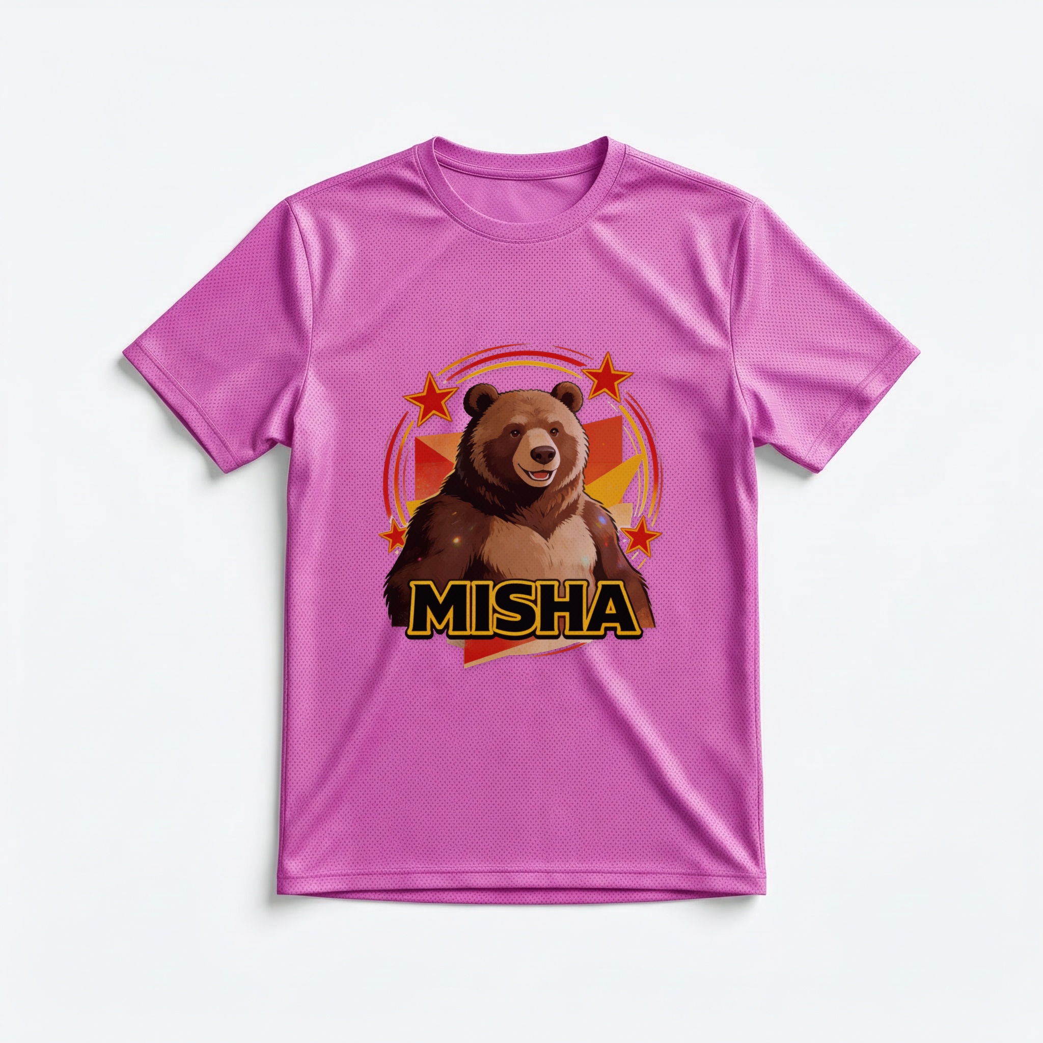 Camiseta_dry_fit_rosa_que_isso_camarada_-_Urso-Misha | Urso-Misha