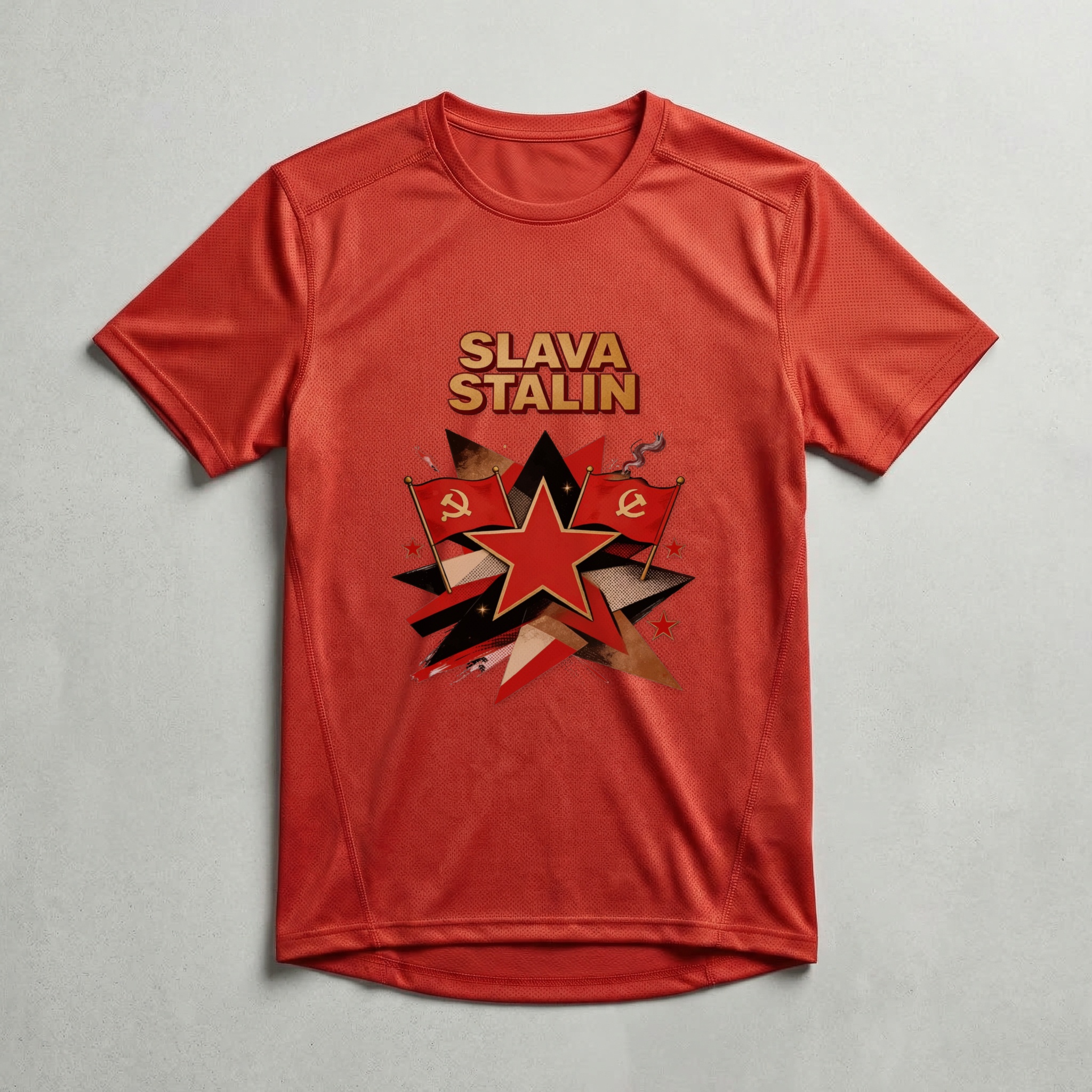 Camiseta_dry_fit_vermelho_que_isso_camarada_-_Slava-Stalin | Slava-Stalin