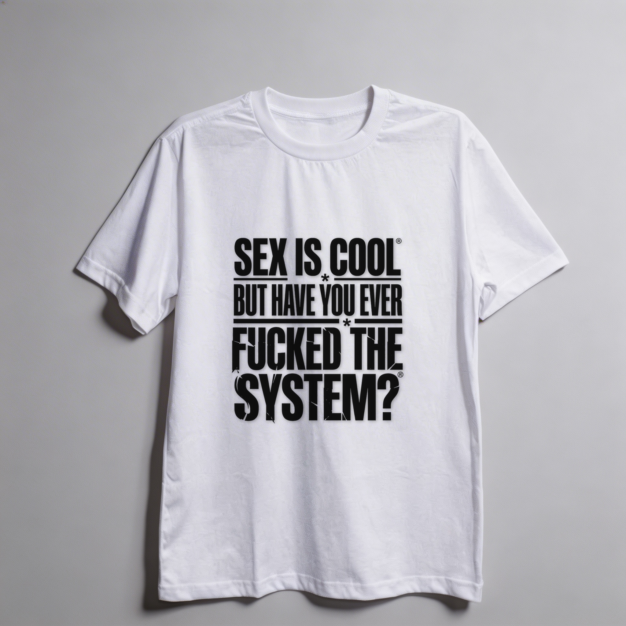 Camiseta_oversized_branco_que_isso_camarada_-_Sex_is_cool_but_have_you_ever_fucked_the_system | Sex is cool but have you ever fucked the system?