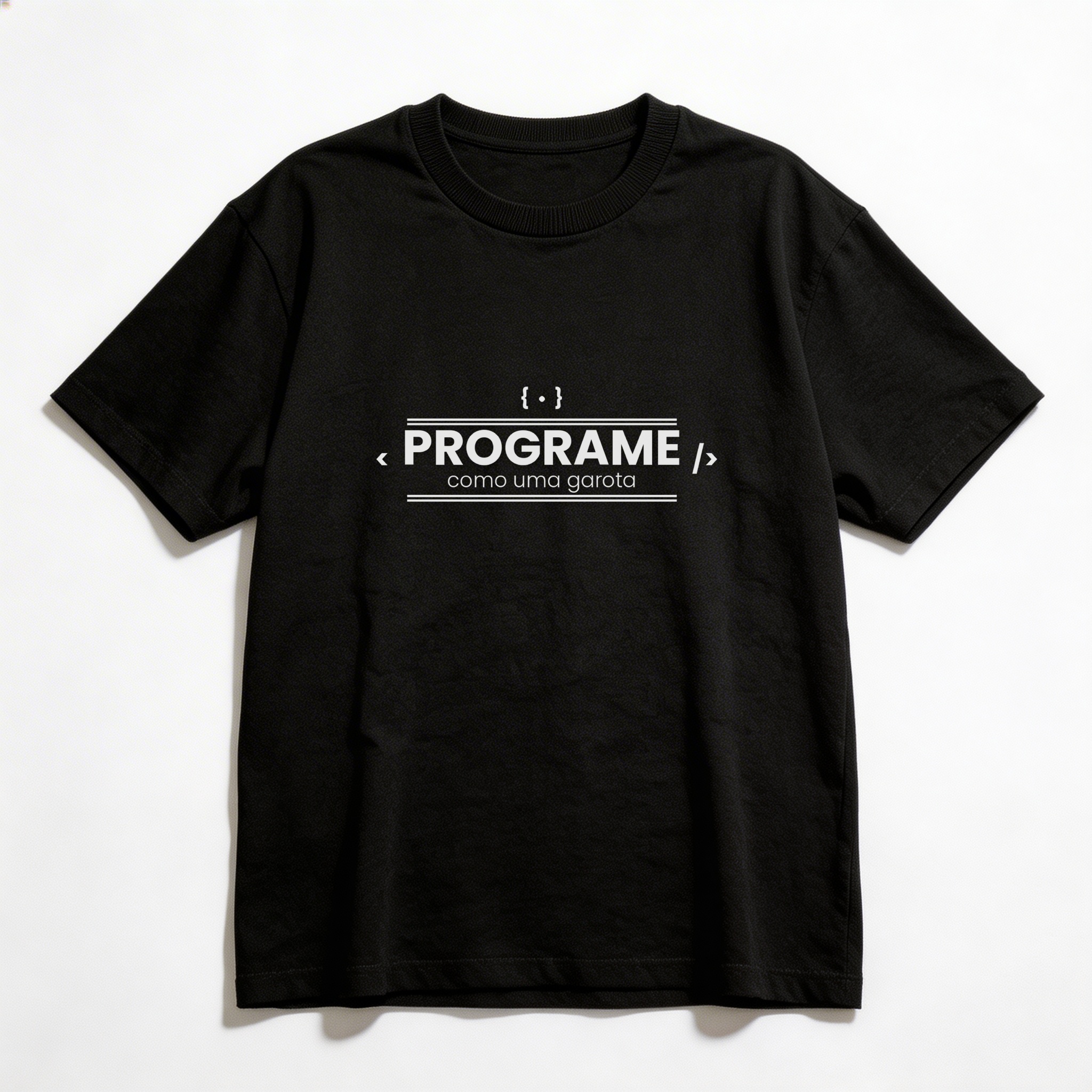 Camiseta_oversized_preto_que_isso_camarada_-_Programe_como_uma_garota | Programe como uma garota