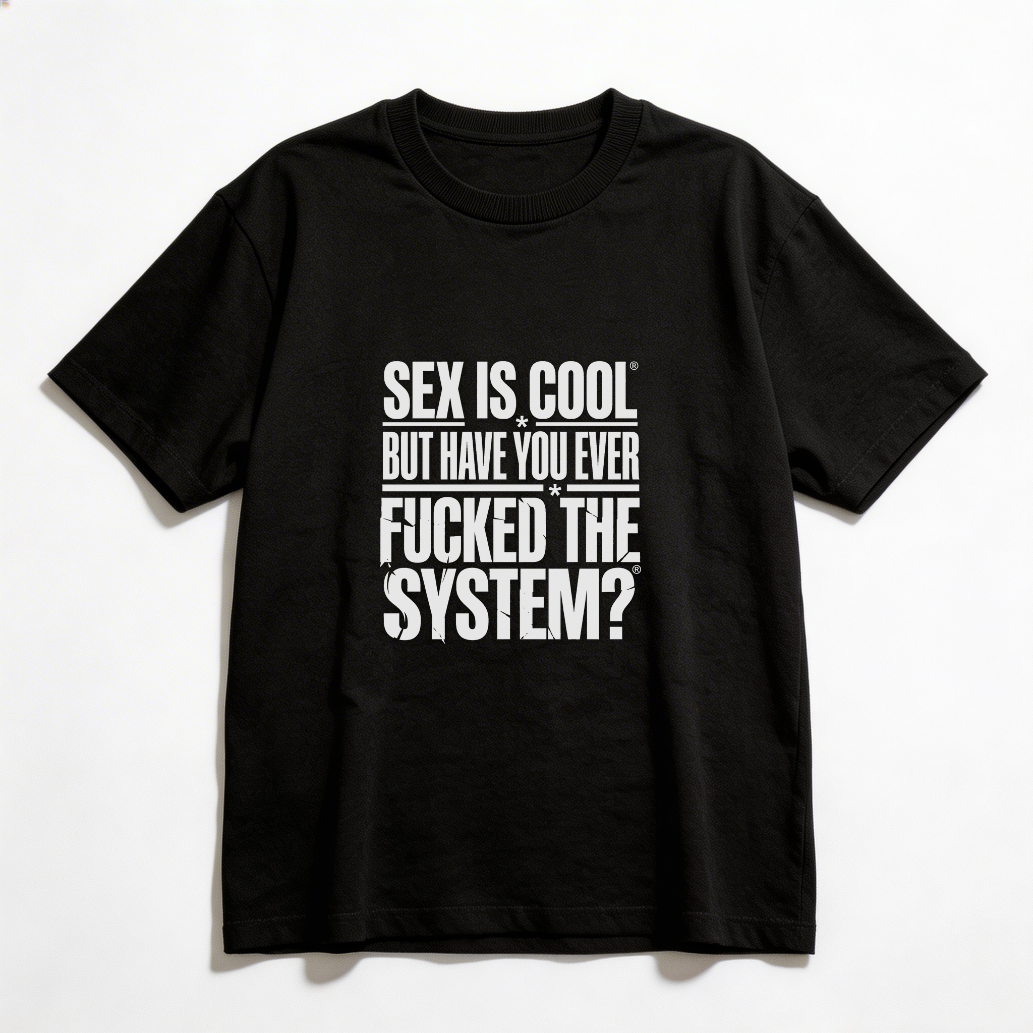 Camiseta_oversized_preto_que_isso_camarada_-_Sex_is_cool_but_have_you_ever_fucked_the_system | Sex is cool but have you ever fucked the system?
