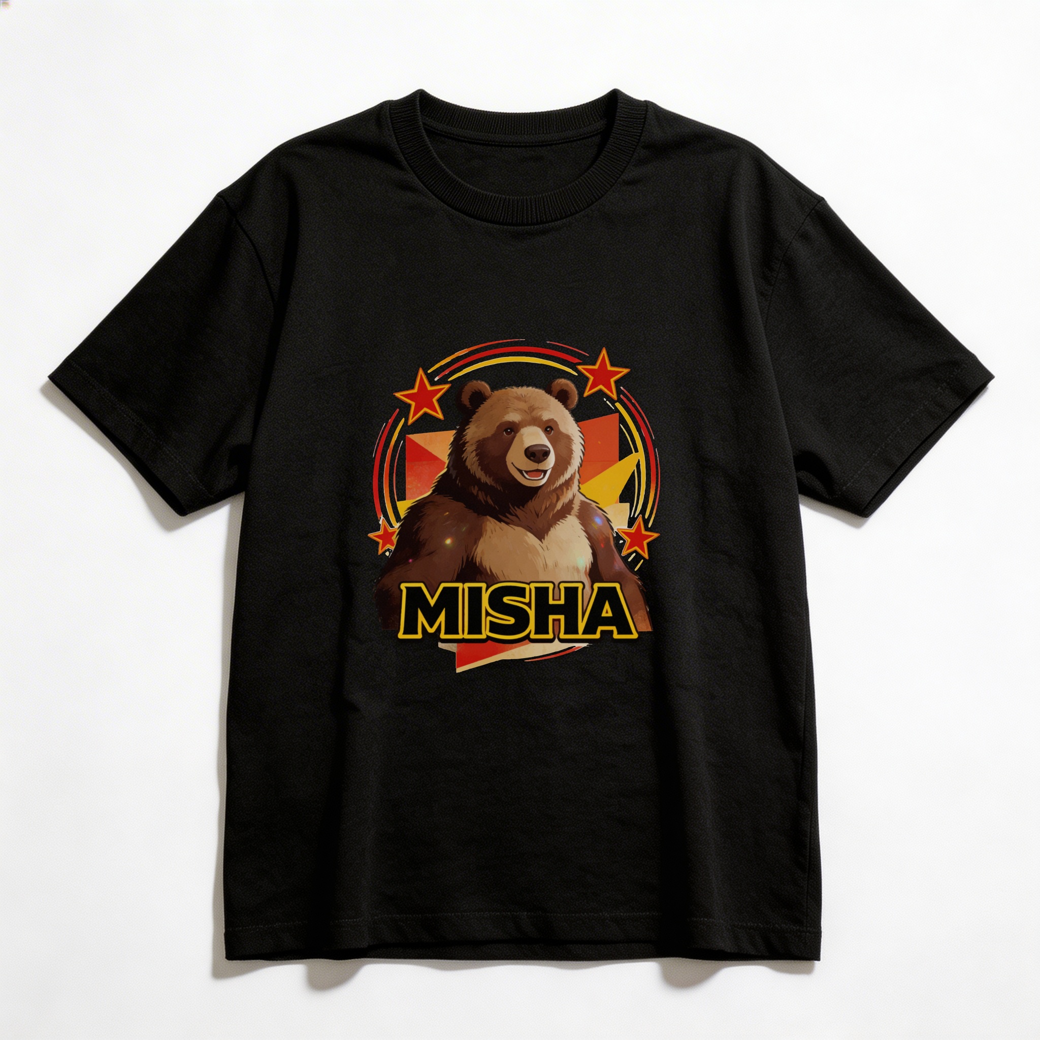 Camiseta_oversized_preto_que_isso_camarada_-_Urso-Misha | Urso-Misha