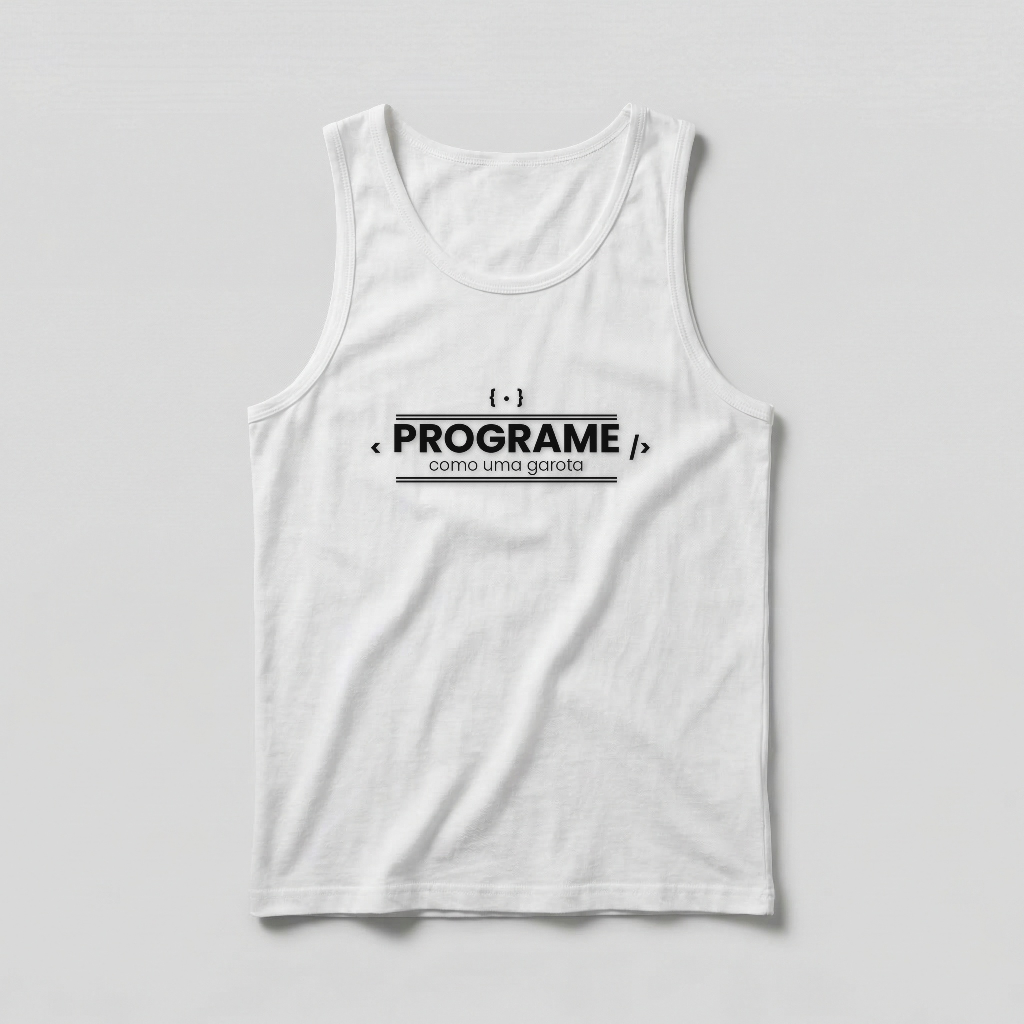 Camiseta_regata_branco_que_isso_camarada_-_Programe_como_uma_garota | Programe como uma garota