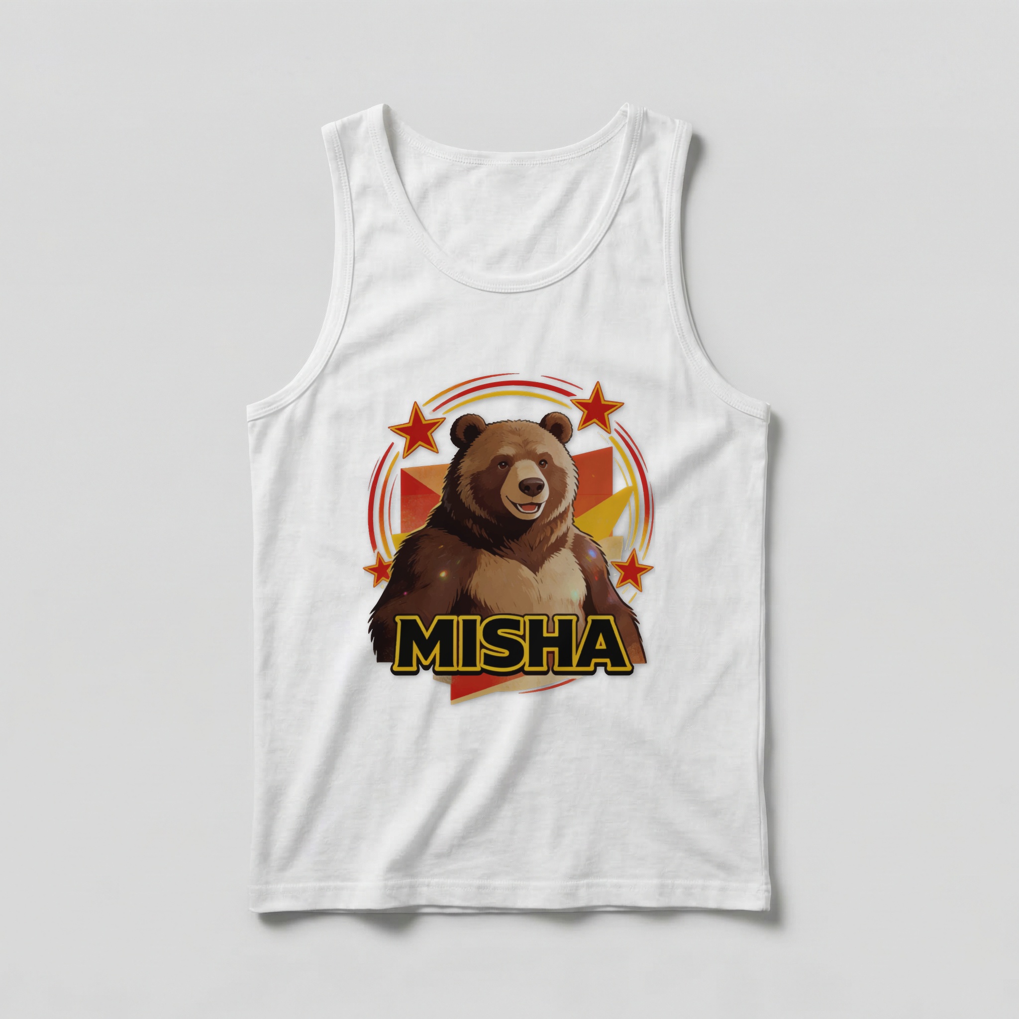 Camiseta_regata_branco_que_isso_camarada_-_Urso-Misha | Urso-Misha