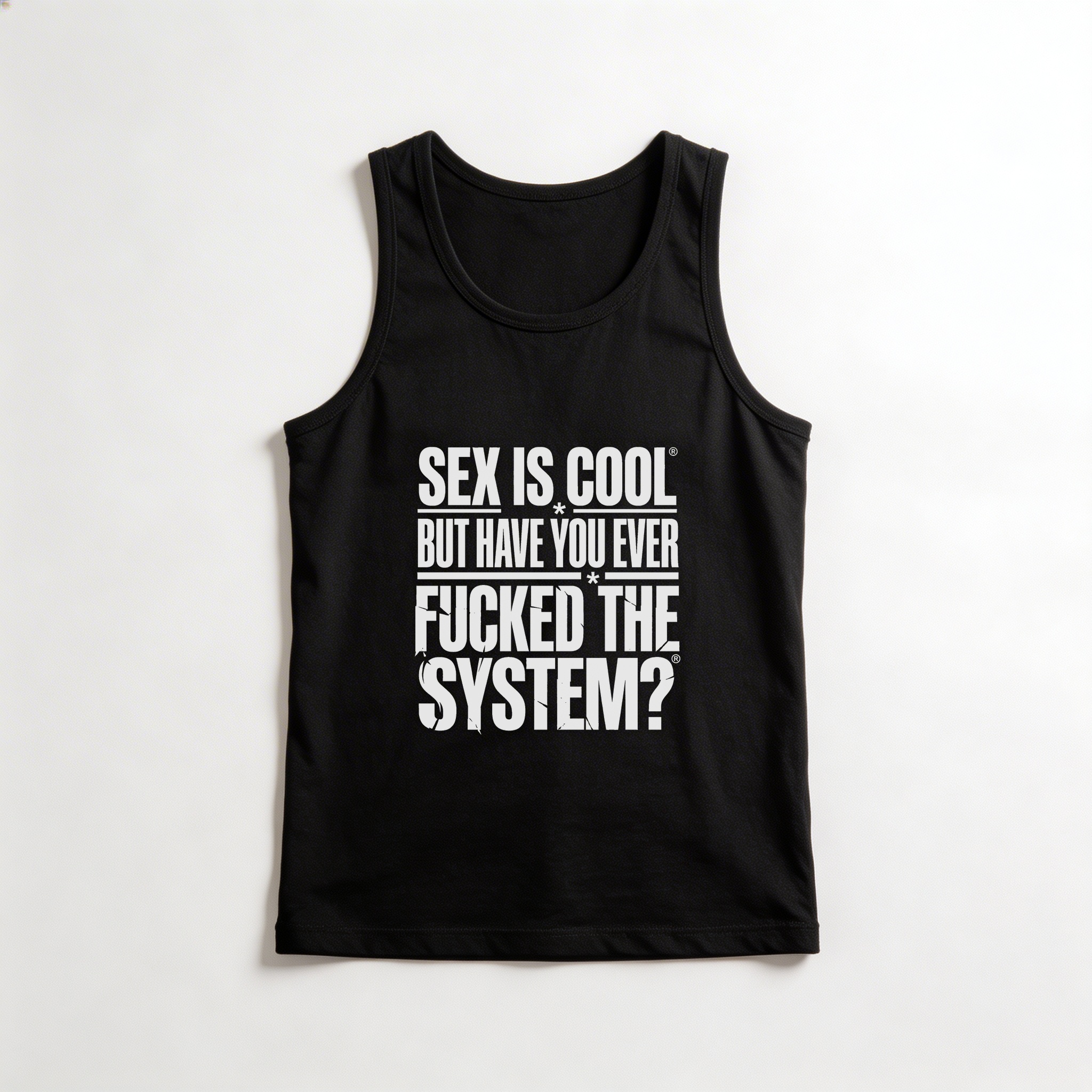 Camiseta_regata_preto_que_isso_camarada_-_Sex_is_cool_but_have_you_ever_fucked_the_system | Sex is cool but have you ever fucked the system?