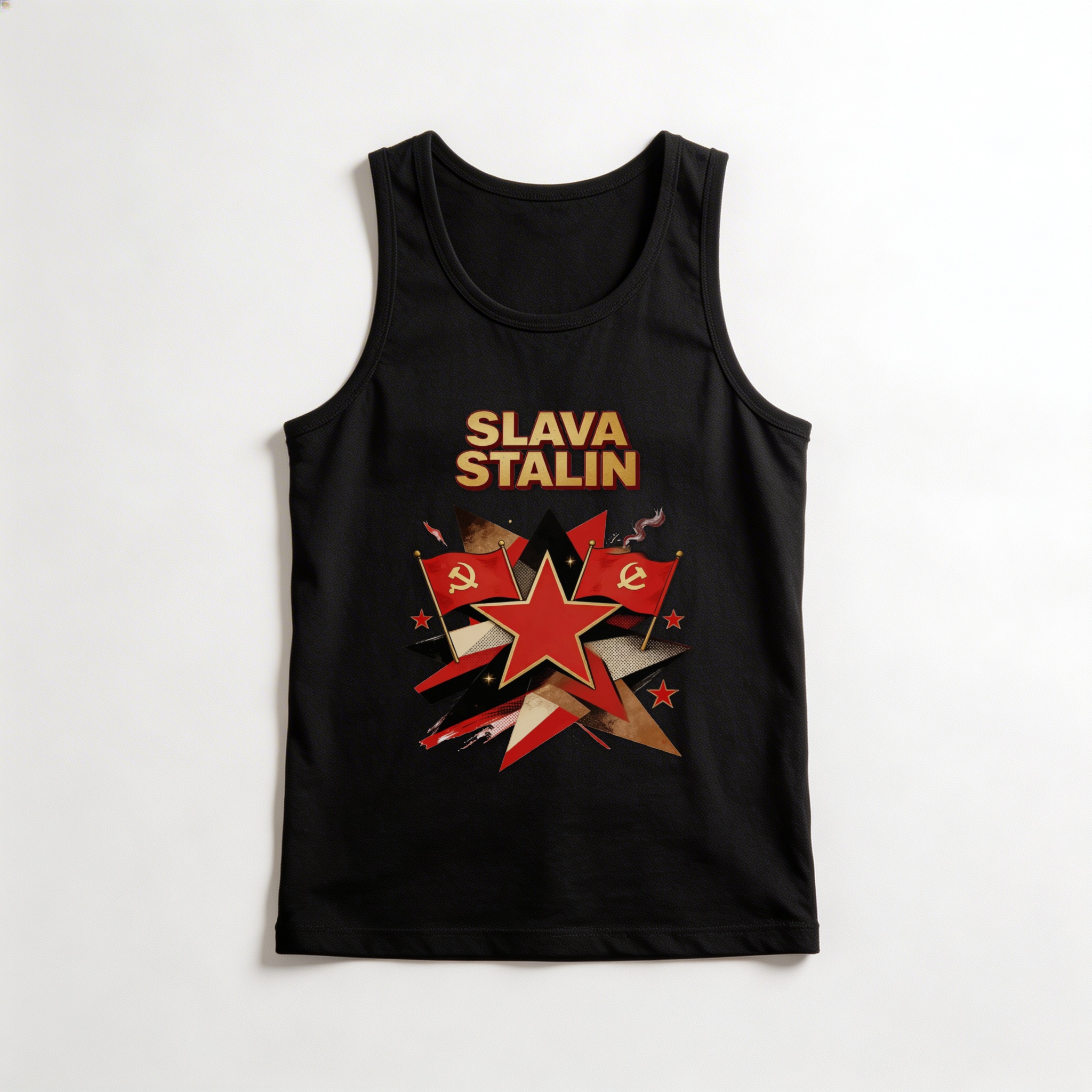 Camiseta_regata_preto_que_isso_camarada_-_Slava-Stalin | Slava-Stalin