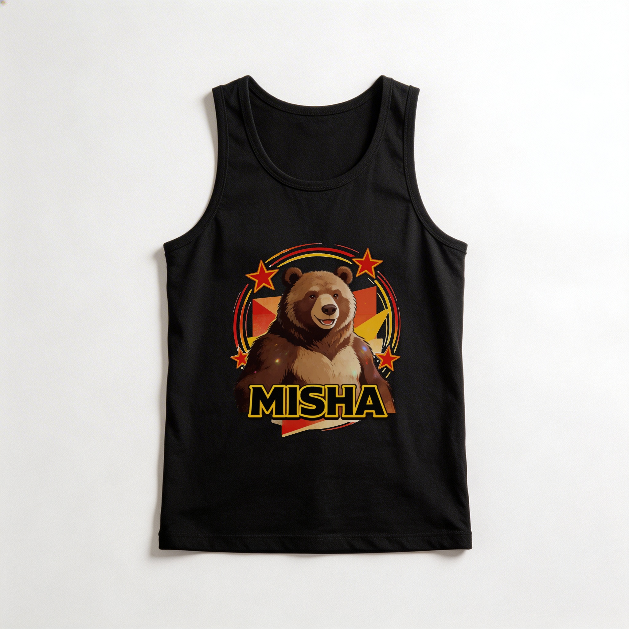 Camiseta_regata_preto_que_isso_camarada_-_Urso-Misha | Urso-Misha