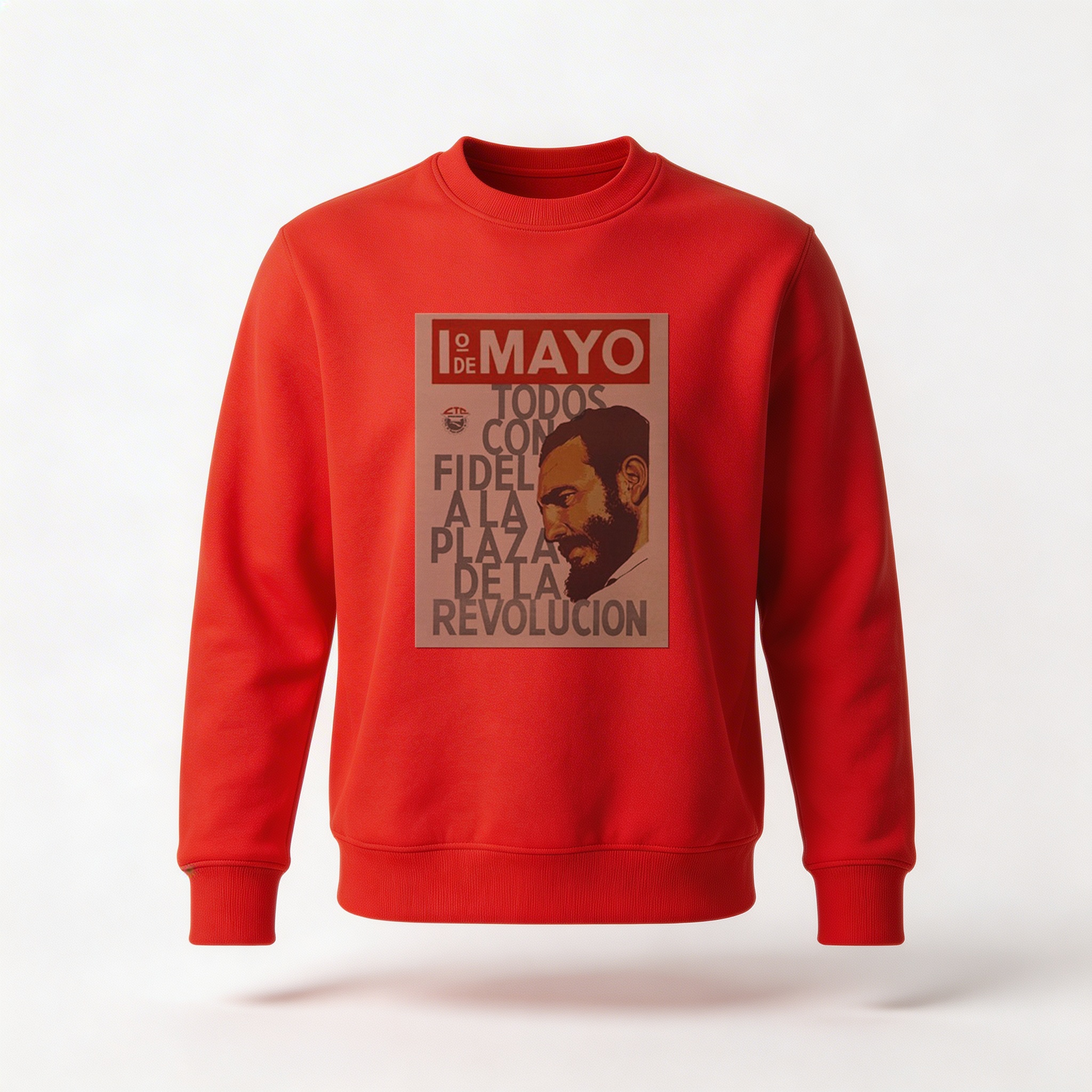Moletom_careca_vermelho_que_isso_camarada_-_1o_de_Maio_Todos_com_Fidel_na_Praca_da_Revolucao | Todos com Fidel na Praça da Revolução