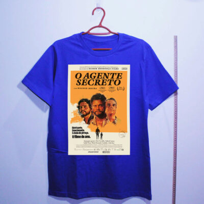 Camiseta de algodão - O Agente Secreto – Cartaz ilustrado