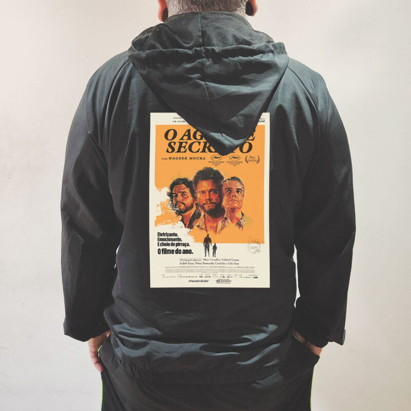 Corta-vento O Agente Secreto Cartaz Ilustrado