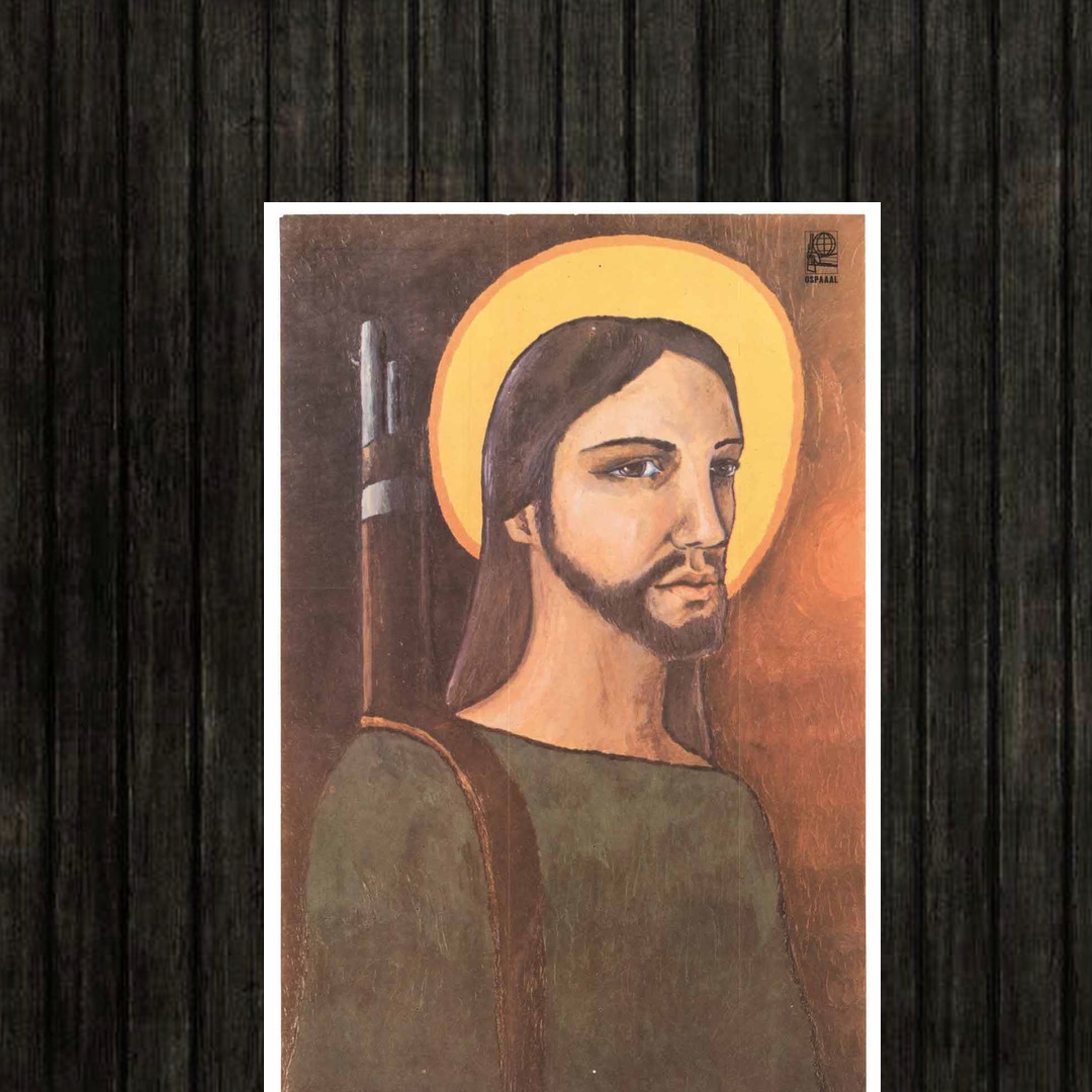 Adesivo_que_isso_camarada_-_Cristo_guerrilheiro_-_Alfredo_Rostgaard_1969 | Cristo guerrilheiro - Alfredo Rostgaard 1969