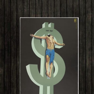 Adesivo_que_isso_camarada_-_Divida_externa_crucifica_o_Terceiro_Mundo | Dívida externa crucifica o Terceiro Mundo