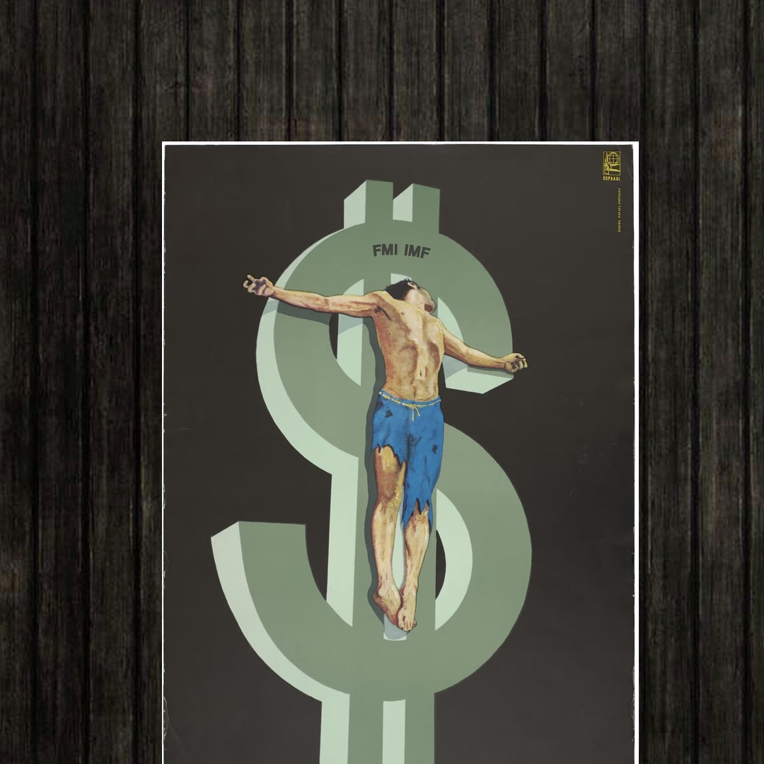 Adesivo_que_isso_camarada_-_Divida_externa_crucifica_o_Terceiro_Mundo | Dívida externa crucifica o Terceiro Mundo