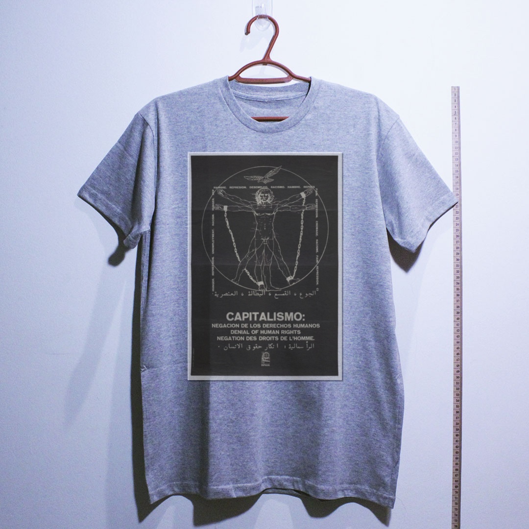 Camiseta_algodao_cinza_claro_que_isso_camarada_-_Capitalismo_negacao_dos_direitos_humanos | Capitalismo: negação dos direitos humanos