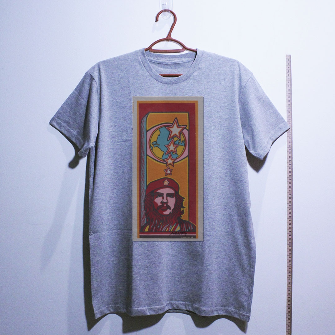 Camiseta_algodao_cinza_claro_que_isso_camarada_-_Che_Guevara_pop_art | Che Guevara pop art