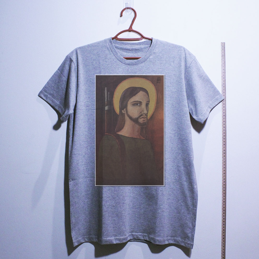 Camiseta_algodao_cinza_claro_que_isso_camarada_-_Cristo_revolucionario | Cristo revolucionário