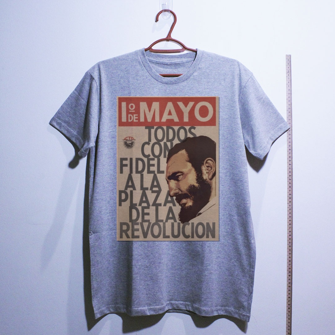 Camiseta_algodao_cinza_claro_que_isso_camarada_-_Todos_com_Fidel_na_Praca_da_Revolucao | Todos com Fidel na Praça da Revolução