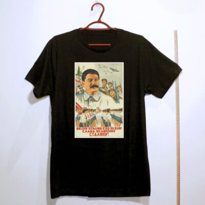 Camiseta_algodao_preto_que_isso_camarada_-_Gloria_ao_grande_Stalin | Glória ao grande Stalin