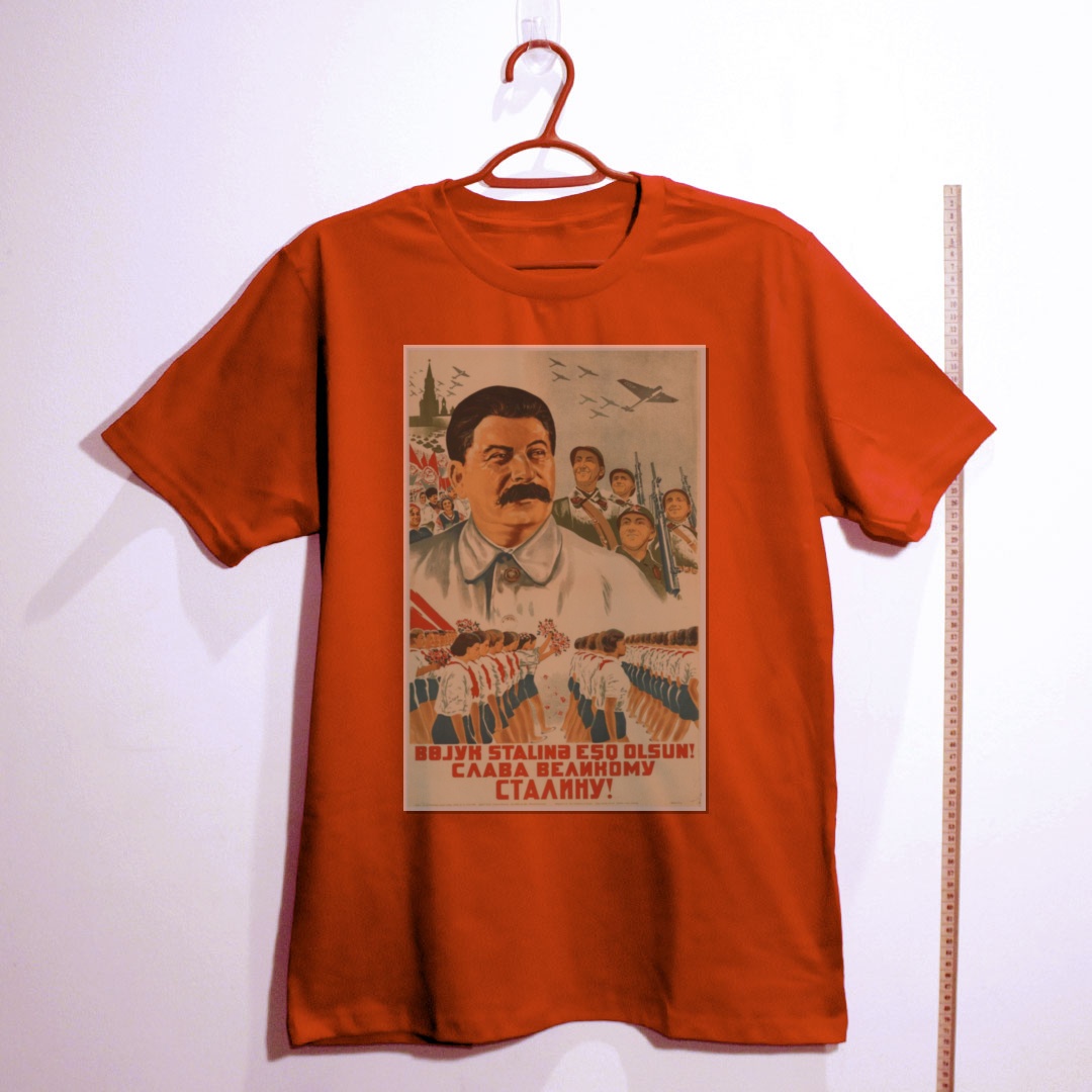 Camiseta_algodao_vermelho_que_isso_camarada_-_Gloria_ao_grande_Stalin | Glória ao grande Stalin