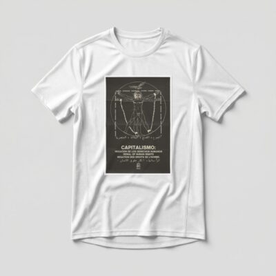 Camiseta_dry_fit_branco_que_isso_camarada_-_Capitalismo_negacao_dos_direitos_humanos | Capitalismo: negação dos direitos humanos