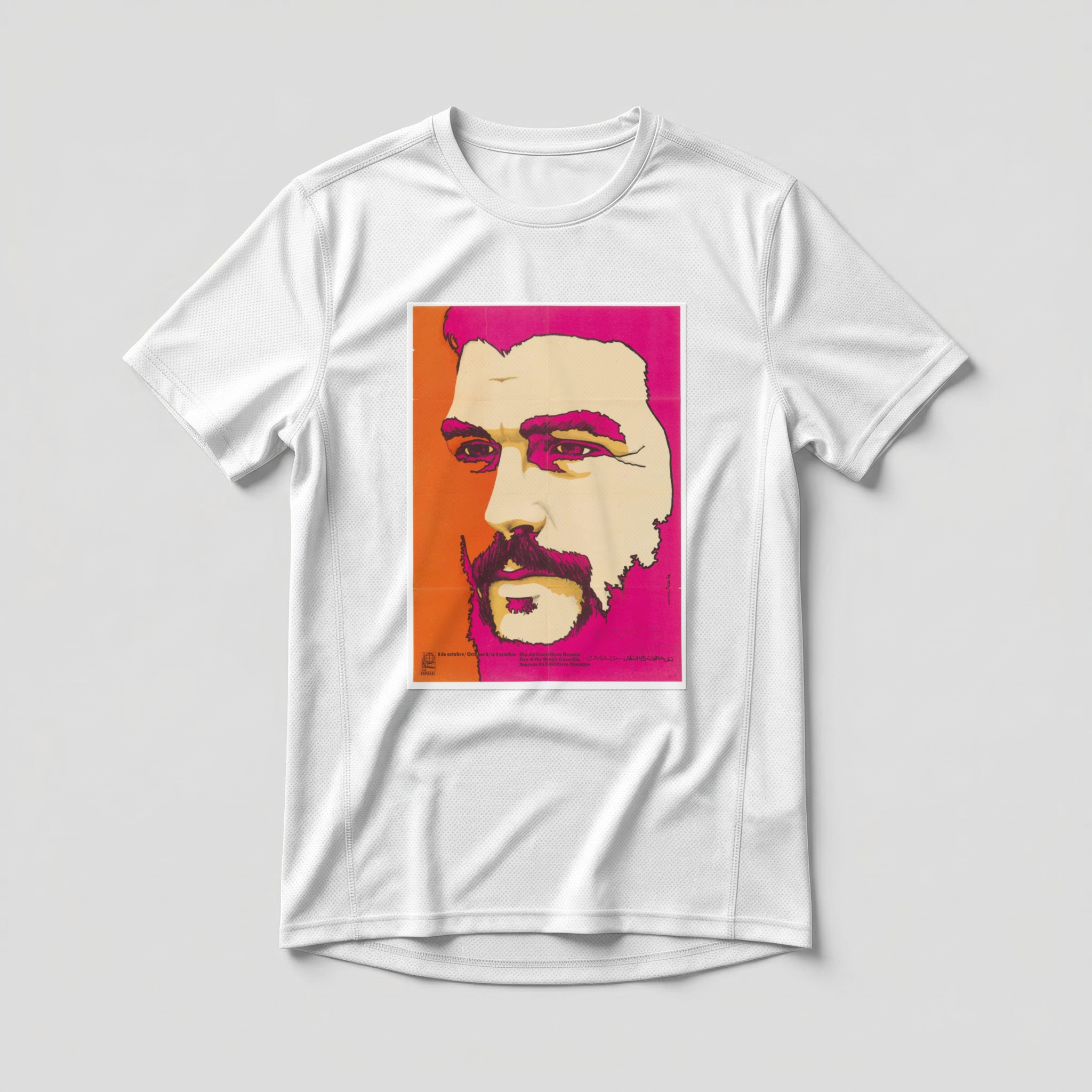 Camiseta_dry_fit_branco_que_isso_camarada_-_Che_Guevara_em_pop_art | Che Guevara em pop art