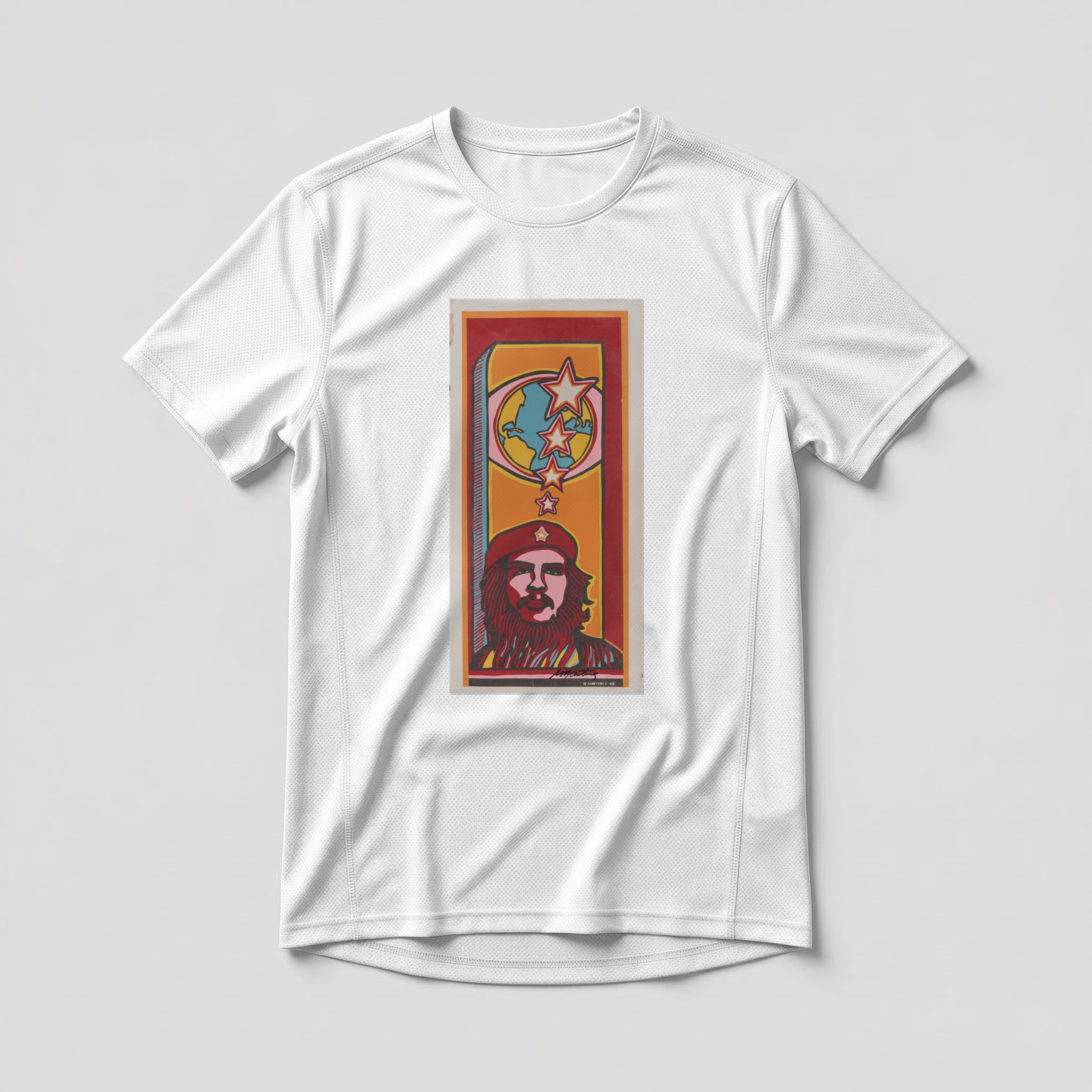 Camiseta_dry_fit_branco_que_isso_camarada_-_Che_Guevara_pop_art | Che Guevara pop art