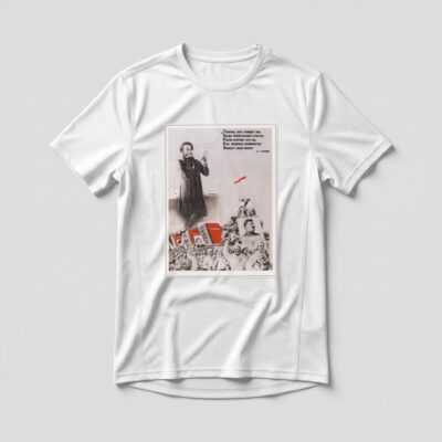 Camiseta_dry_fit_branco_que_isso_camarada_-_Citacao_de_Pochkin_-_camarada_acredita_-_fotomontagem_sovietica | Citação de Púchkin - camarada, acredita - fotomontagem soviética