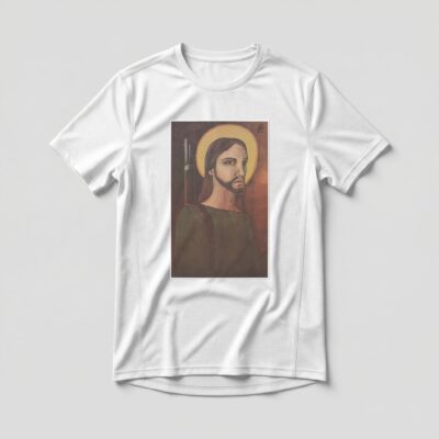 Camiseta_dry_fit_branco_que_isso_camarada_-_Cristo_revolucionario | Cristo revolucionário