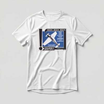 Camiseta_dry_fit_branco_que_isso_camarada_-_Dobrolet_aviacao_sovietica_-_Rodchenko_1923 | Dobrolet aviação soviética - Rodchenko 1923